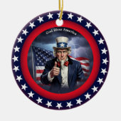 Classic American Patriotism Keramik Ornament (Vorne)