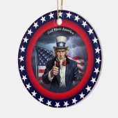 Classic American Patriotism Keramik Ornament (Links)