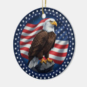Classic American Patriotism Keramik Ornament (Links)