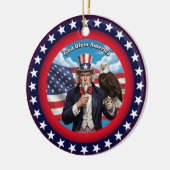 Classic American Patriotism Keramik Ornament (Links)