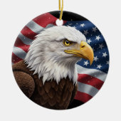 Classic American Patriotism Keramik Ornament (Vorne)