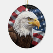 Classic American Patriotism Keramik Ornament (Links)