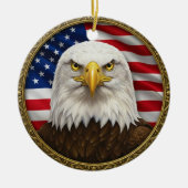 Classic American Patriotism Keramik Ornament (Vorne)