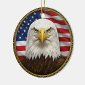 Classic American Patriotism Keramik Ornament (Links)