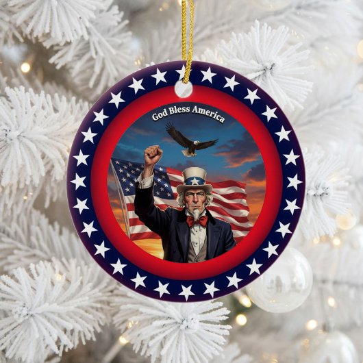 Classic American Patriotism Keramik Ornament