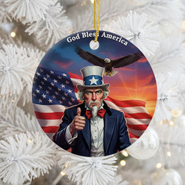 Classic American Patriotism Keramik Ornament