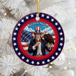 Classic American Patriotism Keramik Ornament