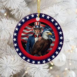 Classic American Patriotism Keramik Ornament