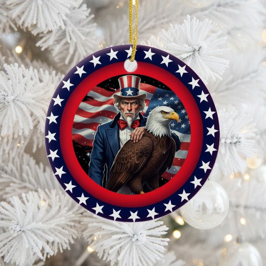 Classic American Patriotism Keramik Ornament