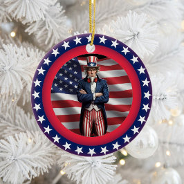 Classic American Patriotism Keramik Ornament