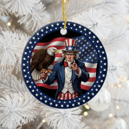Classic American Patriotism Keramik Ornament