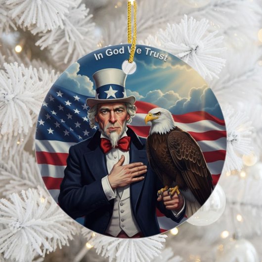 Classic American Patriotism Keramik Ornament
