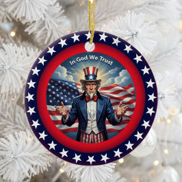 Classic American Patriotism Keramik Ornament