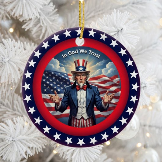Classic American Patriotism Keramik Ornament