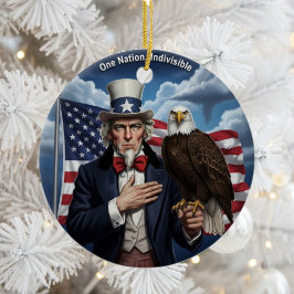 Classic American Patriotism Keramik Ornament