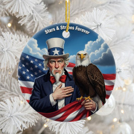 Classic American Patriotism Keramik Ornament