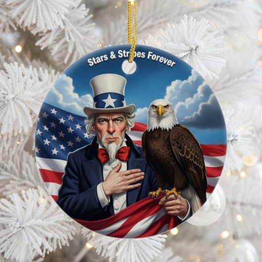 Classic American Patriotism Keramik Ornament