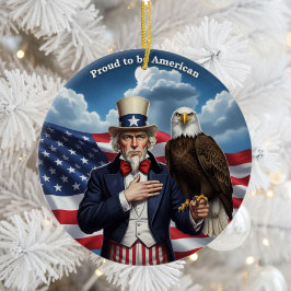 Classic American Patriotism Keramik Ornament