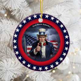 Classic American Patriotism Keramik Ornament