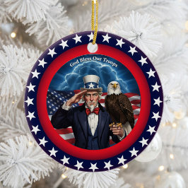 Classic American Patriotism Keramik Ornament