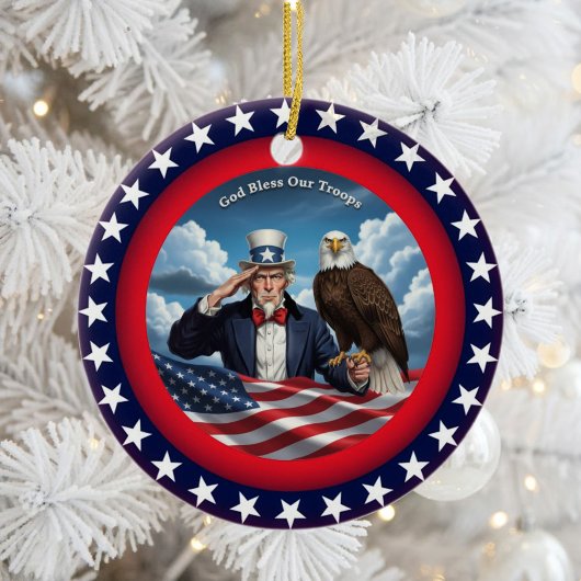Classic American Patriotism Keramik Ornament
