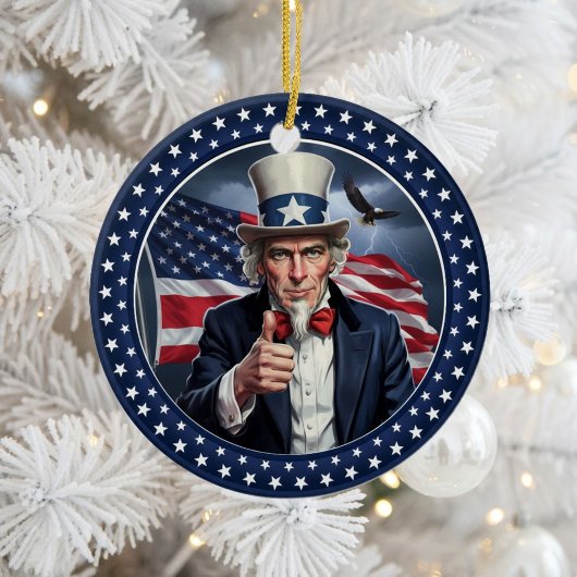 Classic American Patriotism Keramik Ornament