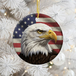 Classic American Patriotism Keramik Ornament