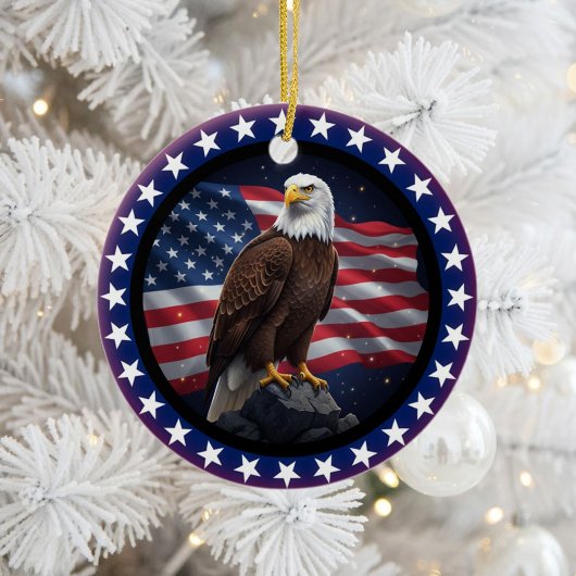 Classic American Patriotism Keramik Ornament