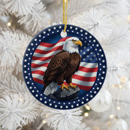 Classic American Patriotism Keramik Ornament