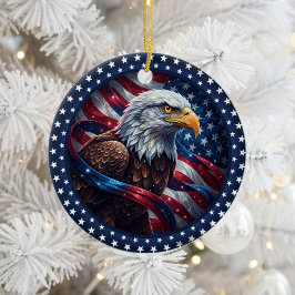 Classic American Patriotism Keramik Ornament