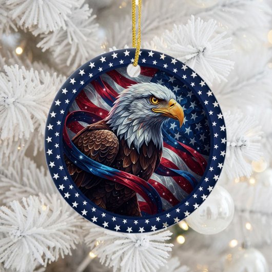 Classic American Patriotism Keramik Ornament