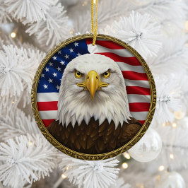 Classic American Patriotism Keramik Ornament