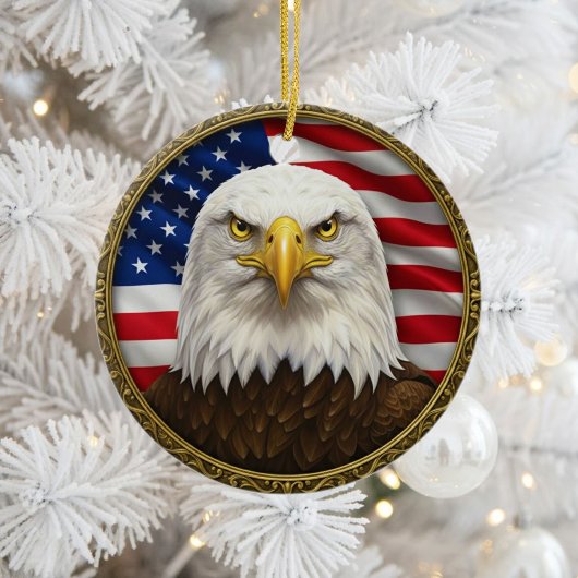 Classic American Patriotism Keramik Ornament