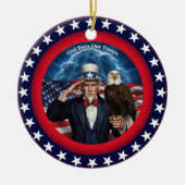 Classic American Patriotism Keramik Ornament (Vorne)