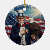 Classic American Patriotism Keramik Ornament (Vorne)