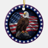 Classic American Patriotism Keramik Ornament (Vorne)