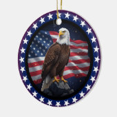 Classic American Patriotism Keramik Ornament (Links)