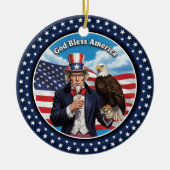 Classic American Patriotism Keramik Ornament (Vorne)