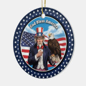 Classic American Patriotism Keramik Ornament (Links)