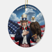 Classic American Patriotism Keramik Ornament (Links)