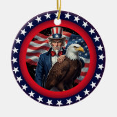 Classic American Patriotism Keramik Ornament (Vorne)