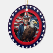 Classic American Patriotism Keramik Ornament (Links)