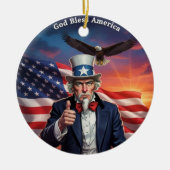 Classic American Patriotism Keramik Ornament (Vorne)