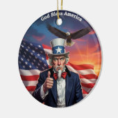 Classic American Patriotism Keramik Ornament (Links)