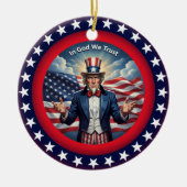 Classic American Patriotism Keramik Ornament (Vorne)