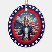 Classic American Patriotism Keramik Ornament (Links)