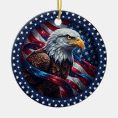 Classic American Patriotism Keramik Ornament (Vorne)