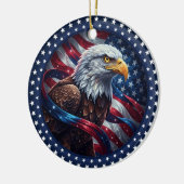 Classic American Patriotism Keramik Ornament (Links)