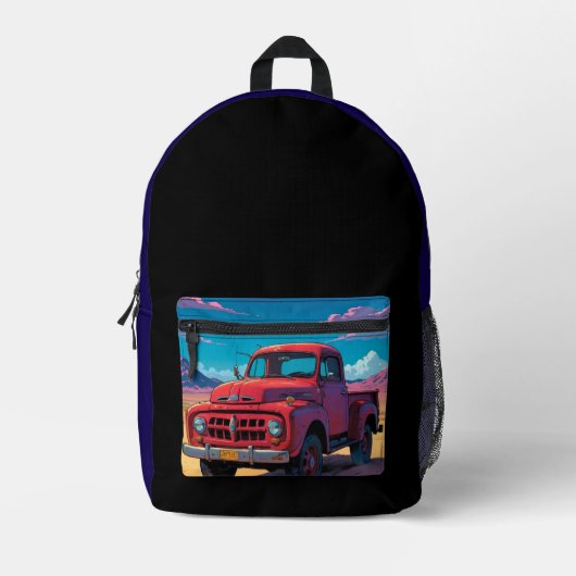 Classic American Pickup Bedruckter Rucksack (Vorderseite)