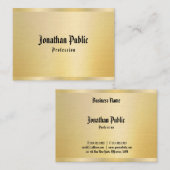 Classic American Text Imitate Gold Vintag Template Visitenkarte (Vorne/Hinten)